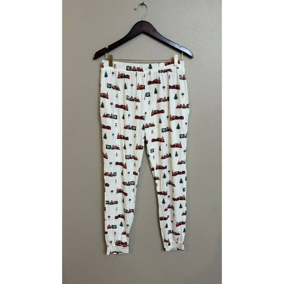 Kyte BABY Other - Kyte Baby Pajama Jogger Pants Large North Pole Christmas Train Bamboo Lounge